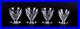 Baccarat, France. Lot de quatre verres Art Déco en cristal à facettes