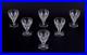 Baccarat, France. Lot de six verres Art Déco en cristal transparent, années