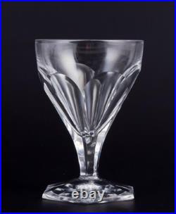Baccarat, France. Lot de six verres Art Déco en cristal transparent, années