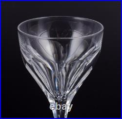 Baccarat, France. Lot de six verres Art Déco en cristal transparent, années