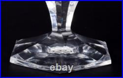 Baccarat, France. Lot de six verres à vin rouge Art Déco en verre cristal tra
