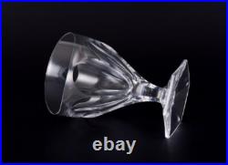 Baccarat, France. Lot de six verres à vin rouge Art Déco en verre cristal tra