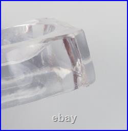 Baccarat, France. Quatre doubles caves à sel Art Déco, verre cristal à facettes