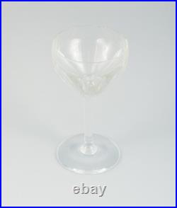 Baccarat, France, dix verres en cristal Art Déco en verre transparent