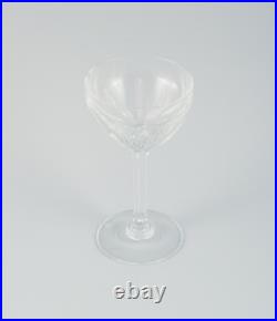 Baccarat, France, dix verres en cristal Art Déco en verre transparent