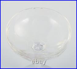 Baccarat, France, dix verres en cristal Art Déco en verre transparent