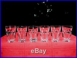 Baccarat Harcourt 6 Flat Tumbler Crystal Glass Gobelet Cristal Taillé Art Deco B