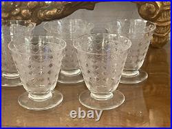 Baccarat Modele Quiberon / Superbe Serie De 11 Verres Aperitif 7 CM Art Deco