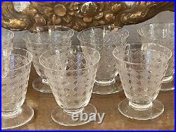 Baccarat Modele Quiberon / Superbe Serie De 11 Verres Aperitif 7 CM Art Deco