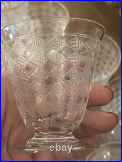 Baccarat Modele Quiberon / Superbe Serie De 11 Verres Aperitif 7 CM Art Deco