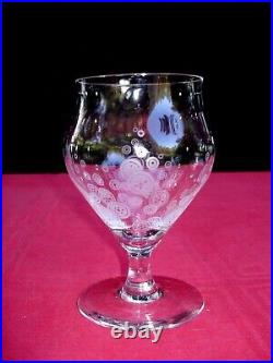 Baccarat Saint Louis Water Crystal Glasses Verre A Eau Cristal Grave Art Deco Aa