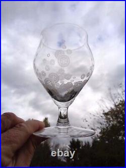 Baccarat St Louis 6 Wine Crystal Glasses Verre A Vin Cristal Grave Art Deco Aa B