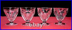 Baccarat Talleyrand 4 Water Crystal Glasses Verres A Eau Cristal Taillé Art Deco