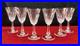 Baccarat Tourville 6 Wine Crystal Glasses Verres A Vin Cristal Taillé Art Deco B
