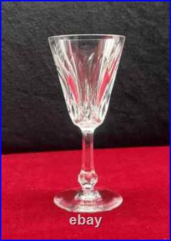 Baccarat Tourville 6 Wine Crystal Glasses Verres A Vin Cristal Taillé Art Deco B