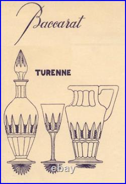 Baccarat Turenne Wine Glasses Verre A Eau Vin Cristal Taillé Austerlitz Art Deco