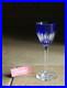 Baccarat Verre Roemer Cassino Bleu Taillé Art Deco 19 Cm Taillé Estampillé