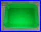 Bayel plat assiette pointe diamant ouraline verre vert ancien art deco nouveau
