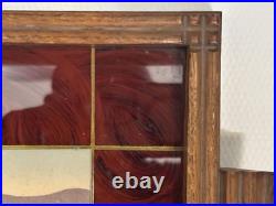 Beau plateau Art déco. Peinture sous Verre. Vue panoramique du PUY