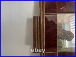 Beau plateau Art déco. Peinture sous Verre. Vue panoramique du PUY