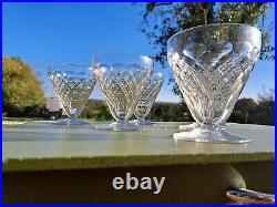 Belle Serie De 5 Verres A Vin En Cristal De Baccarat Art Deco