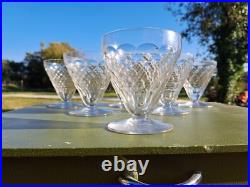 Belle Serie De 6 Verres A Vin En Cristal De Baccarat Modele Art Deco