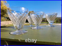 Belle Serie De 6 Verres A Vin En Cristal De Baccarat Modele Art Deco