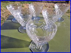 Belle Serie De 6 Verres A Vin En Cristal De Baccarat Modele Art Deco
