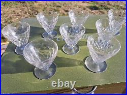 Belle Serie De 8 Verres Art Deco En Cristal De Baccarat