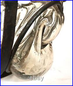 Belle coupe art déco/fer Forgé /Verre Soufflé /Daum Nancy/3kg