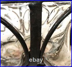Belle coupe art déco/fer Forgé /Verre Soufflé /Daum Nancy/3kg