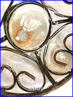 Belle coupe art déco/fer Forgé /Verre Soufflé /Daum Nancy/3kg