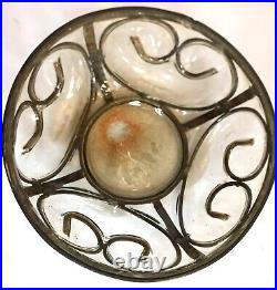 Belle coupe art déco/fer Forgé /Verre Soufflé /Daum Nancy/3kg