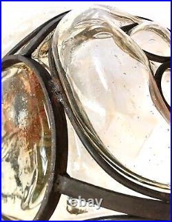 Belle coupe art déco/fer Forgé /Verre Soufflé /Daum Nancy/3kg