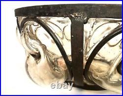 Belle coupe art déco/fer Forgé /Verre Soufflé /Daum Nancy/3kg
