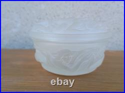 Boite ART DECO Heinrich Hoffmann en Verre Moulé pressé Les Naiades Bohémia glass