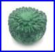 Boîte Verre Malachite Curt Schlevogt Chrysanthème Art Deco Ø9,5cm Parfait État