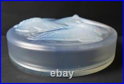 Boite ronde verre OPALESCENT VERLYS ART DECO PAPILLON DE NUIT Era Sabino Lalique