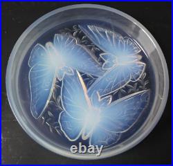 Boite ronde verre OPALESCENT VERLYS ART DECO PAPILLON DE NUIT Era Sabino Lalique