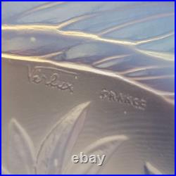 COUPE VERRE MOULE OPALESCENT ART DÉCO FAISANS Verlux France Dlg Sabino Etling