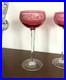 CRISTAL DE NANCY verre à vin du Rhin ART DECO doublé rouge HOUILLON cristallerie