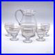 Carafe En Verre Art Déco Avec 5 Verres Fait Main 18Cm
