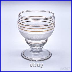 Carafe En Verre Art Déco Avec 5 Verres Fait Main 18Cm