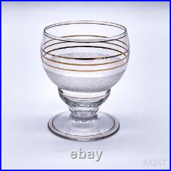 Carafe En Verre Art Déco Avec 5 Verres Fait Main 18Cm