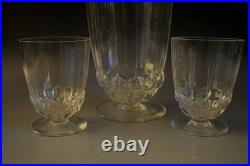 Carafe En Verre Art Deco Rene Lalique Blois Avec Deux Verres Vers 1930