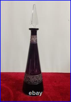 Carafe Et Six Verres De Style Art Déco. Cristal Taillé. Nancy, France. Xxe