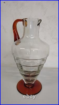 Carafe/ Pichet Et 8 Verres Art Déco 1930