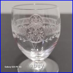 Carafe et 6 Verres St Louis Modèle Ligier Art Deco Ancien Service A Liqueur