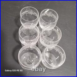 Carafe et 6 Verres St Louis Modèle Ligier Art Deco Ancien Service A Liqueur