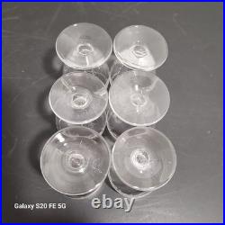 Carafe et 6 Verres St Louis Modèle Ligier Art Deco Ancien Service A Liqueur